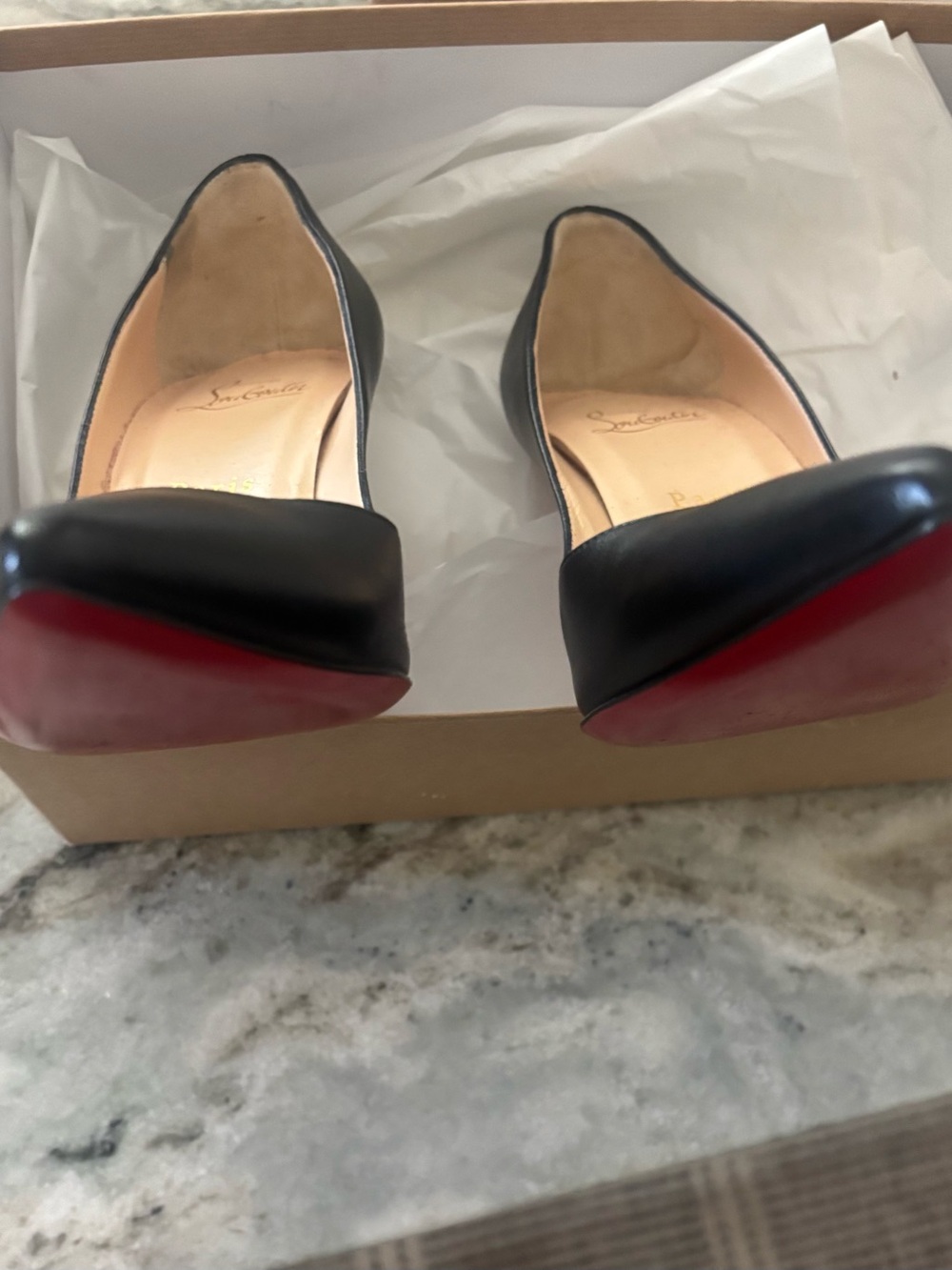 Authentic Christian Louboutin Classic Black Pumps with Iconic Red Sole - Picture 11 of 11